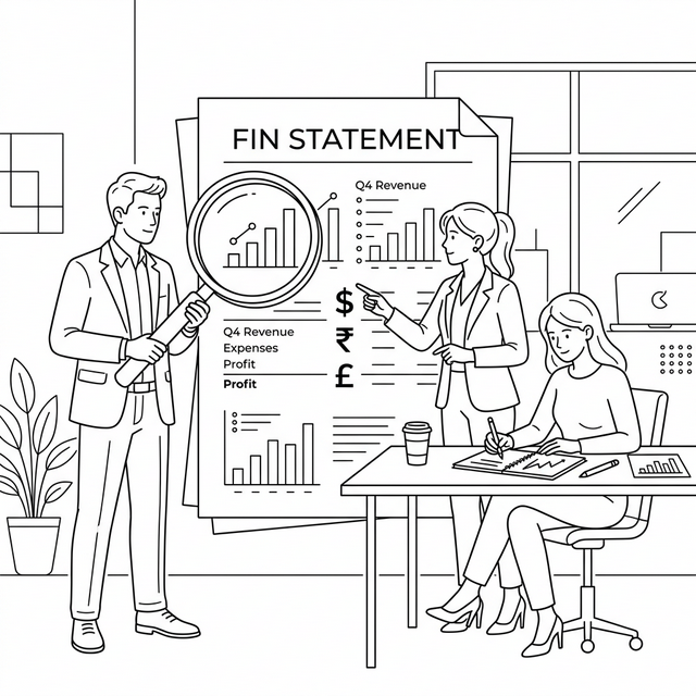Financial Document Verification Illustration
